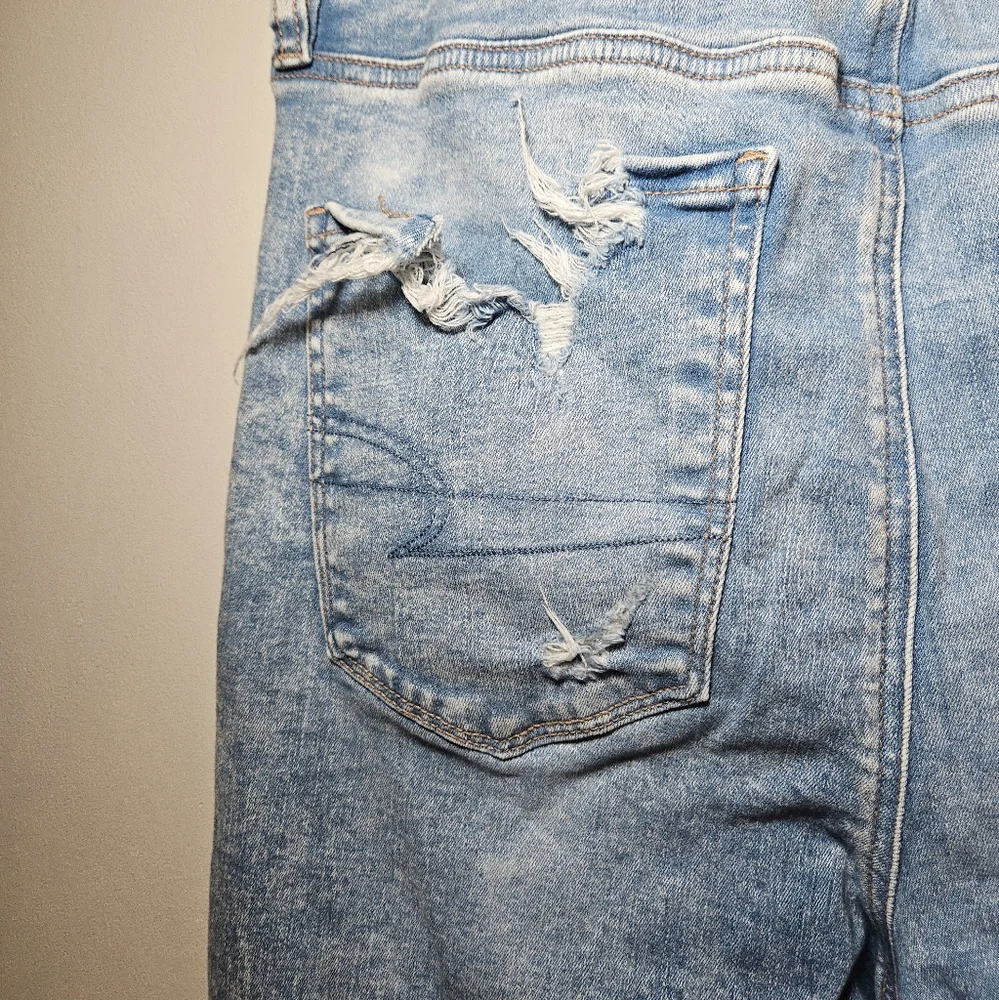 American Eagle Outfitters Super Hi Rise Jegging destroyed next level strecth 12S - Picture 8 of 16